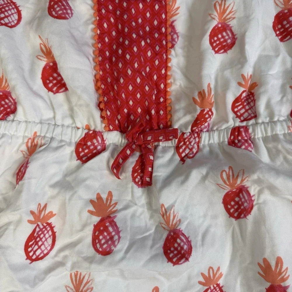 Girls Pineapple Gymboree Size 10 Summer Dress Pink White Orange